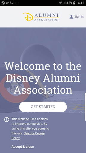 Android application Disney Alumni Association screenshort