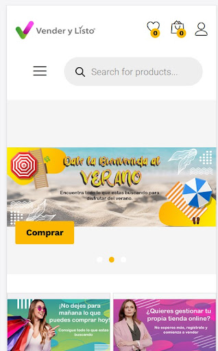 Android application Vender y Listo screenshort