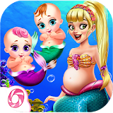 Cute Mermaid Mommy Care-Baby icon