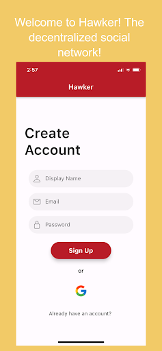 Android application Hawker screenshort