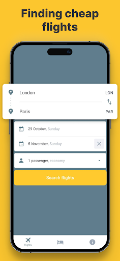 Android application Flightsguru — flights tickets screenshort