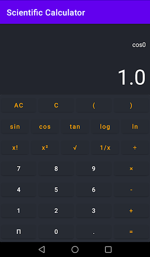 Scientific Calculator Screen 3