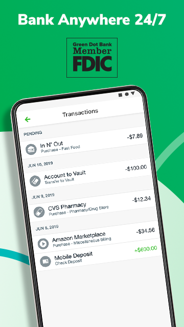 Android application Green Dot - Mobile Banking screenshort