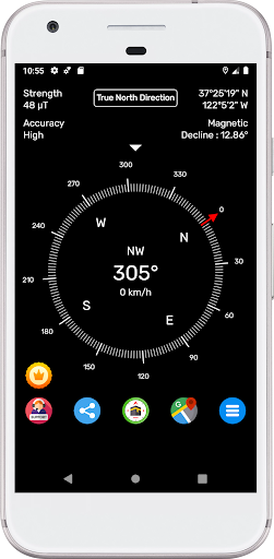 Android application Compass screenshort