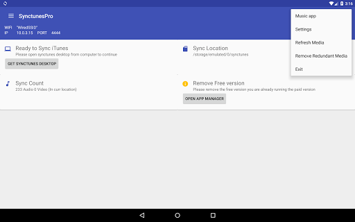 Sync iTunes to android - Pro