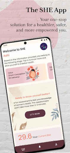 Android application SHE-Safety Health Empowerment screenshort