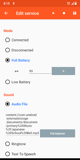 Battery Sound Notification 8