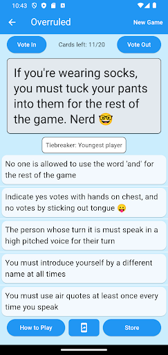 Overruled: A party card game Screen 3