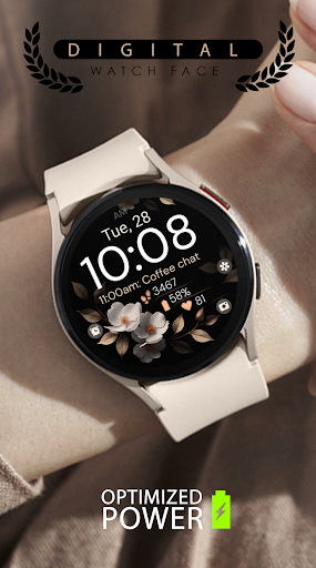 Bronze Flowers watch face Screen 2
