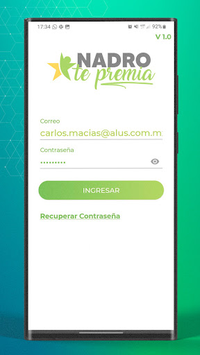 Android application Nadro te premia screenshort