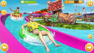 Water Slide Uphill Rush Races - Screenshot 1