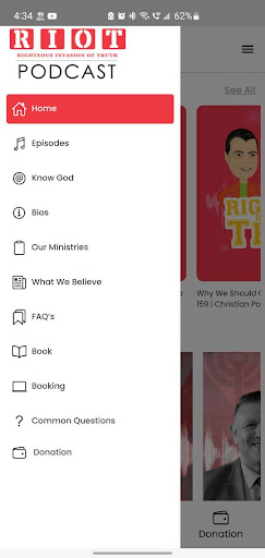 Android application Riot Podcast screenshort