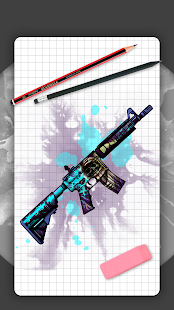 How to draw weapons. Step by step drawing lessons 1.6.6 screenshots 1