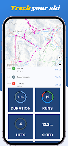 Android application Piste Ski Tracker screenshort
