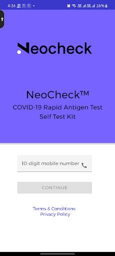 Android application NeoCheck screenshort