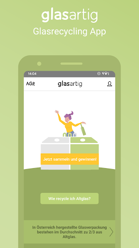 Android application glasartig - Glas Recycling screenshort