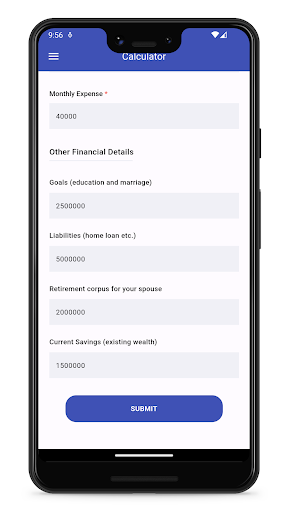 Term Insurance Calculator Screen 3