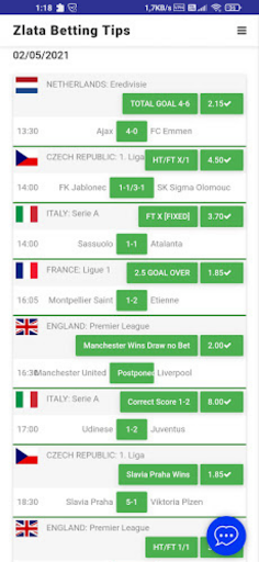 Betting Tips Analyzers Screen 2