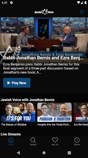 Android application Jewish Voice screenshort