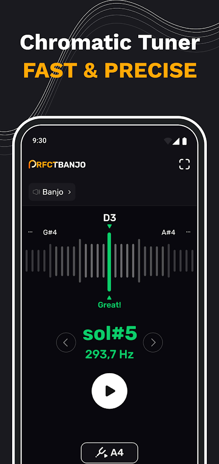#2. Perfect Banjo Tuner (Android) By: NETIGEN Apps
