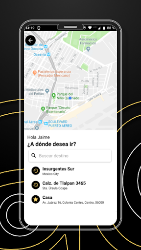 Android application Aircab screenshort