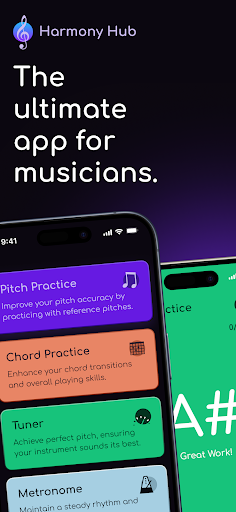 Android application HarmonyHub: Chords, Metronome screenshort