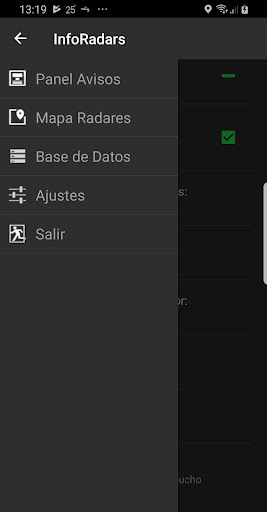 Android application InfoRadars screenshort