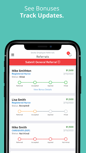 Sevita Employee Referrals Screen 3