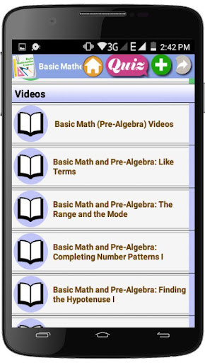 Basic Mathematics Courses Screen 3