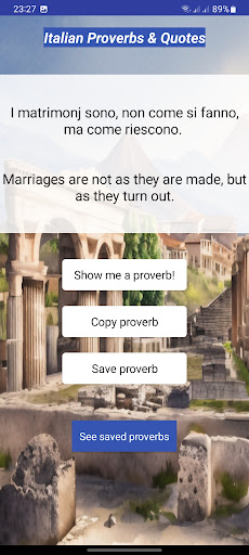 Android application Italian Proverbs & Quotes screenshort