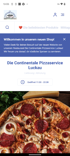 Android application Die Continentale Pizzaservice screenshort