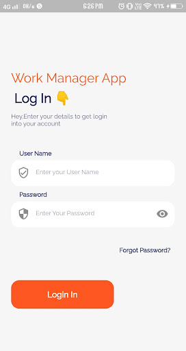 Android application Work Manager screenshort