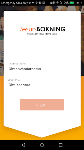 Android application Resursbokning screenshort