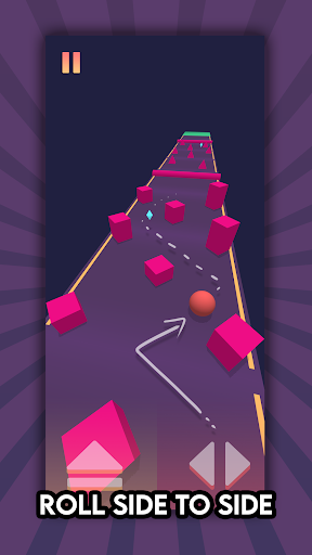 Android application ZigZag Ball Roll screenshort
