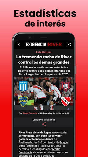 Exigencia River - Noticias Screen 3