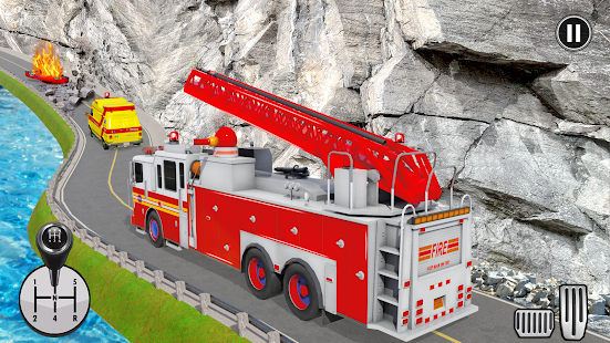 Fire Truck Robot Car Game Screenshot