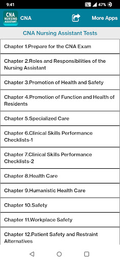 CNA Nursing Assistant Tests Screen 2
