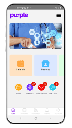 Android application Purple Health Practitioner screenshort