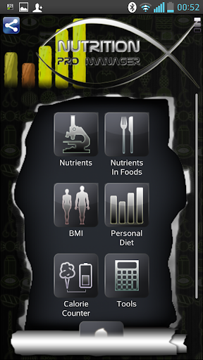 Android application Nutrition Pro Manager (Demo) screenshort