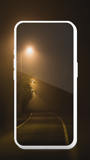 street lamp in fog wallpaper