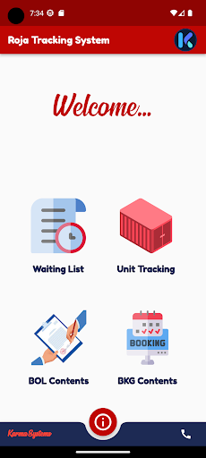 Android application Roja Tracking Application screenshort