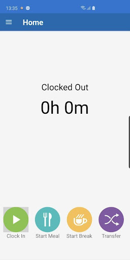 Android application stratustime screenshort