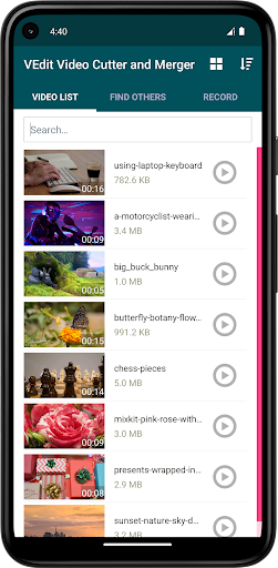 Screenshot of VEdit Video Cutter and Merger