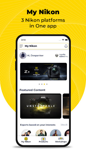 Android application MyNikon: Cameras & Workshops screenshort