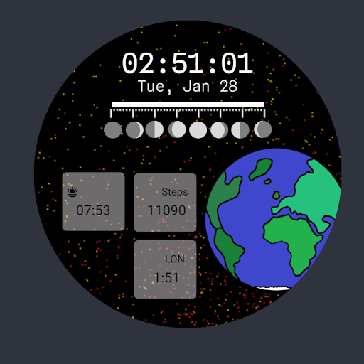 Space and the moon phase screenshot 3