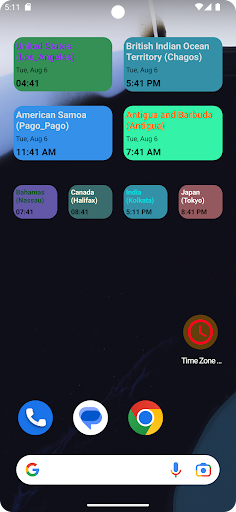 Time Zone Widget