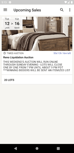 Screenshot of Vanzant Auctions