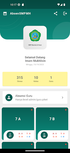 Absensi SMP Mambaul Hisan Screen 2