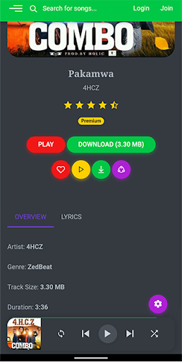 Android application Ingoma Music screenshort
