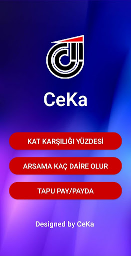 Android application ARSAMA KAÇ DAİRE OLUR screenshort